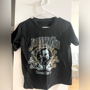 Black Johnny Cash Graphic Tee
